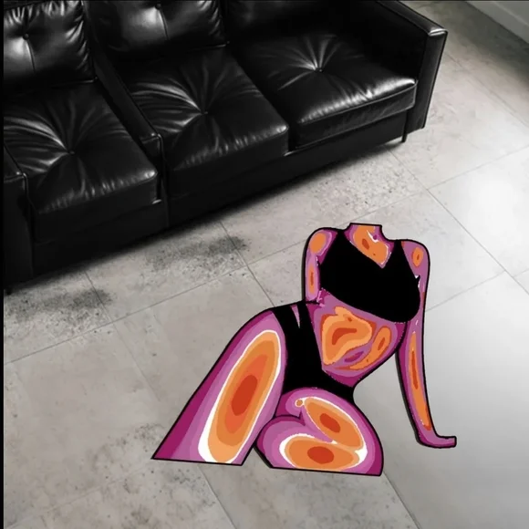 Abstract Multicolor Rug - Picture 4 of 4